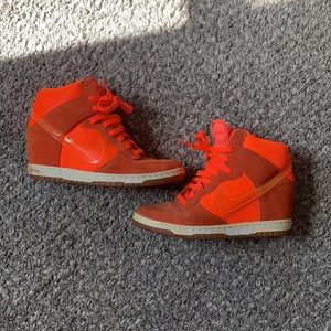 Nike Dunk Sky High Mesh Burnt Orange Hidden Wedge Sneaker